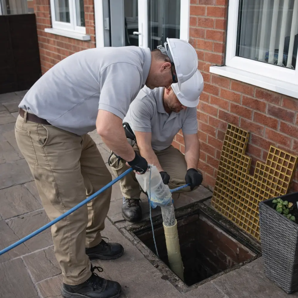 Blocked drain repair service in Higham